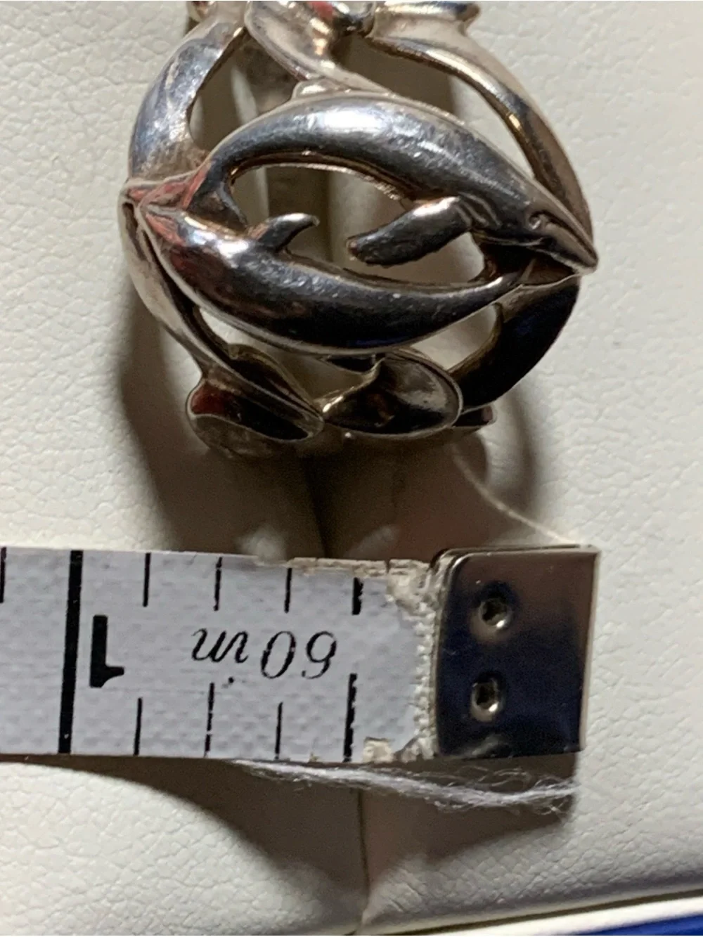 Unique Whale & Dolphin Ring- Sterling 925, Carol Felley, Sz 10, Open Work Lg